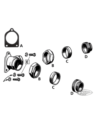 PIECES DE PIPE D'ADMISSION POUR 45 CI ET ANCIENS LATERAL