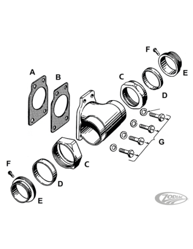 PIECES DE PIPE D'ADMISSION POUR 45 CI ET ANCIENS LATERAL