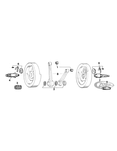 PIECES DE RECHANGE POUR VILEBREQUIN DE BIG TWIN