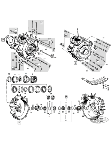 PIECES DE CARTER MOTEUR BIG TWIN 1936-1999