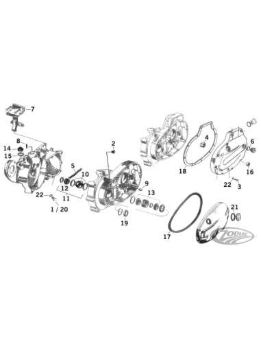 PIECES DE BAS MOTEUR POUR 1954-1956 KH & 1957-1976 XL