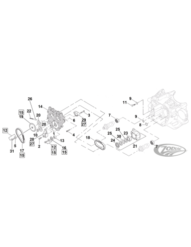 PIÈCES DE DISTRIBUTION POUR LES DERNIERS TWIN CAM