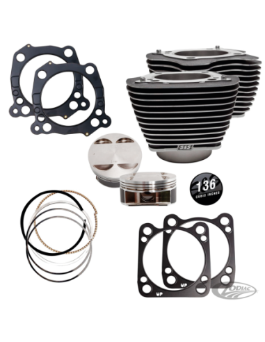 CYLINDRES S&S 131CI & 136CI BIG BORE STROKER POUR MILWAUKEE EIGHT