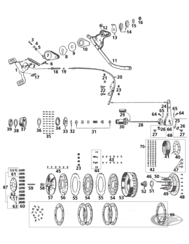 PIECES D'EMBRAYAGE POUR 45CI