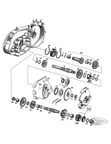 PIECES DE BOITE POUR SPORTSTER BOITE 4