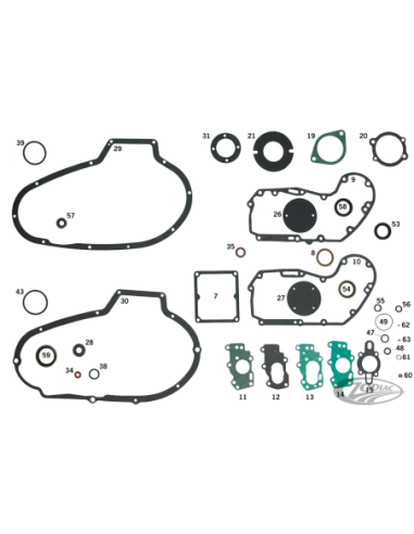 JOINTS, O-RINGS & JOINTS SPYS POUR SPORTSTER FONTE 1972 A 1985