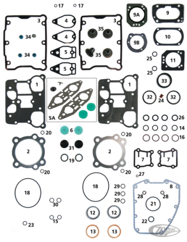 JOINTS MOTEUR, SPYS ET O-RINGS POUR TWIN CAM