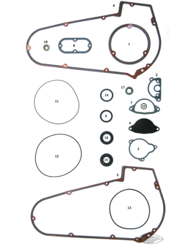 JOINTS, O-RINGS ET SPYS POUR PRIMAIRE ALUMINIUM DES 1965-1986 BOITE 4 BIG TWIN