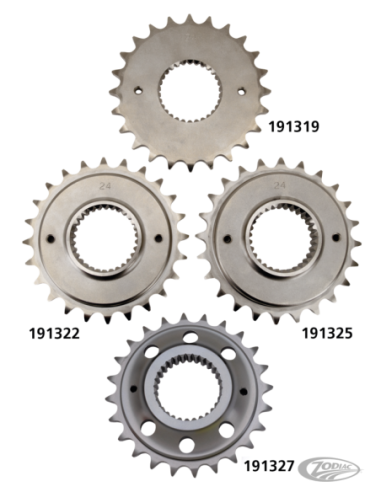 PIGNONS DE SORTIE DE BOITE 6 POUR TWIN CAM ET MILWAUKEE EIGHT