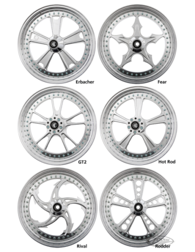 ROUES RICK'S 3-PARTIES USINEES EN ALUMINIUM