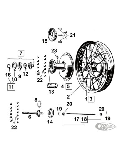 PIECES DE ET DE MOYEUX POUR 45CI SOLO