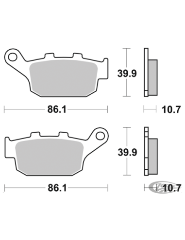 SBS PLAQUETTES DE FREIN, ARRIERE