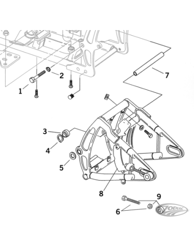 BOULONS DE BRAS OSCILLANT EN INOX POUR SOFTAIL