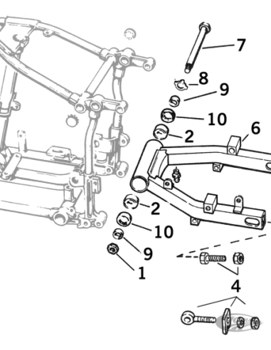 PIECES DE BRAS OSCILLANT POUR 1954-1981 SPORTSTER