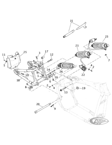 PIECES DE BRAS OSCILLANT POUR 2004-2022 SPORTSTER XL & XR