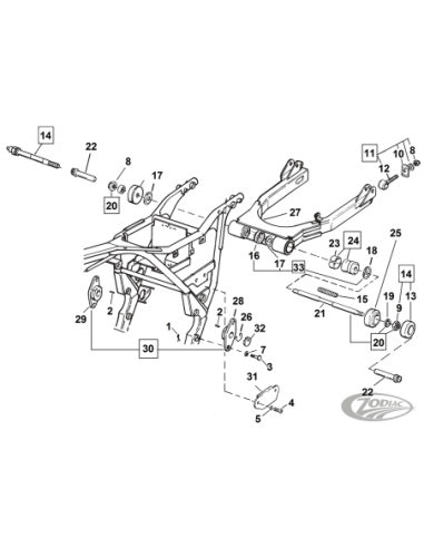 PIECES DE BRAS OSCILLANT POUR FXR