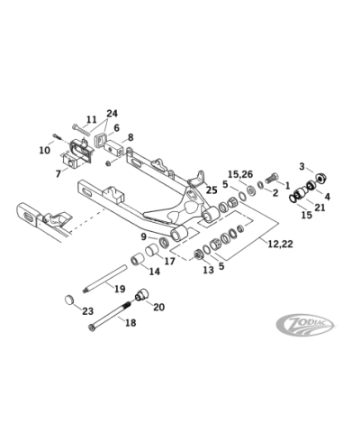 PIECES DE BRAS OSCILLANT POUR 1991-2017 DYNA