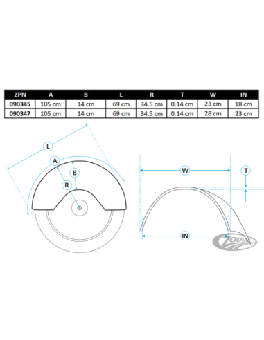 GARDE-BOUE ARRIÈRE DE STYLE HÉRITAGE POUR MONTAGE CUSTOM