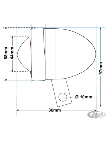 FEUX CARTOUCHE AVEC EQUERRE DE FIXATION