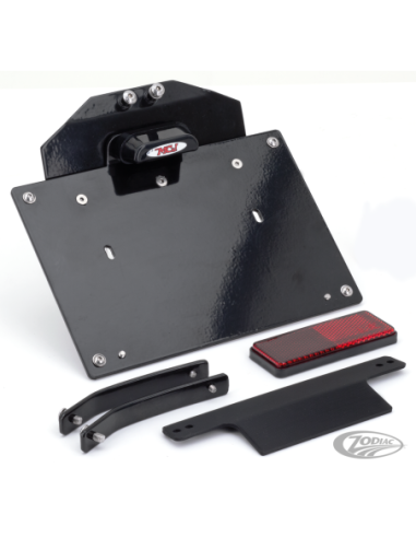 SUPPORTS DE PLAQUE D'IMMATRICULATION ÉCLAIRÉS MCJ POUR MILWAUKEE EIGHT SOFTAIL