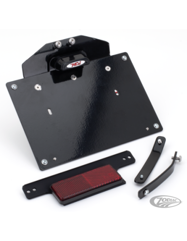 SUPPORTS DE PLAQUE D'IMMATRICULATION ÉCLAIRÉS MCJ POUR MILWAUKEE EIGHT SOFTAIL